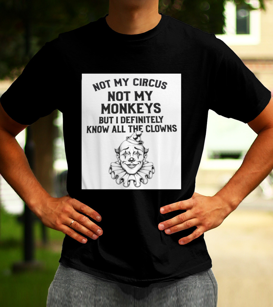 Not My Circus Not My Monkeys But I Definitely Know All The Clowns T-Shirt