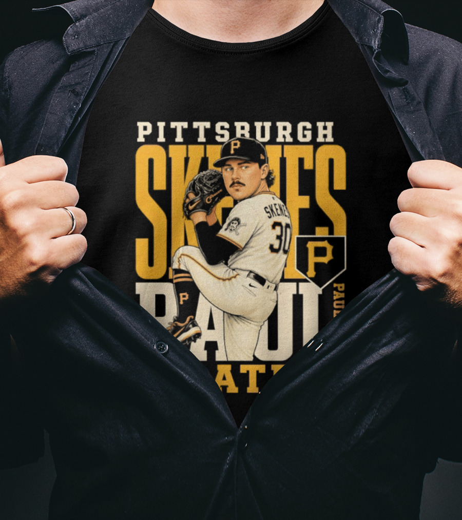 Pittsburgh Pirates Paul Skenes 34 Baseball Player Caricature 2026 Season T-Shirt