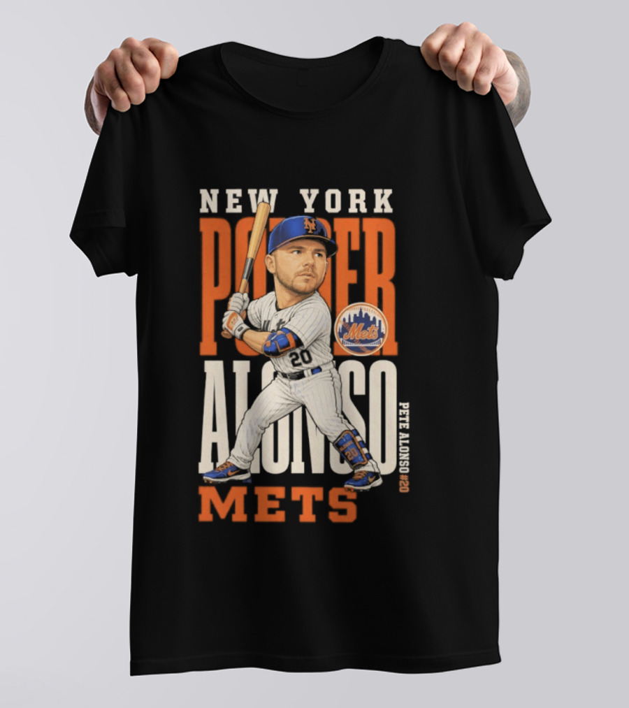 New York Mets Pete Alonso Power 2026 MLB Season T-Shirt