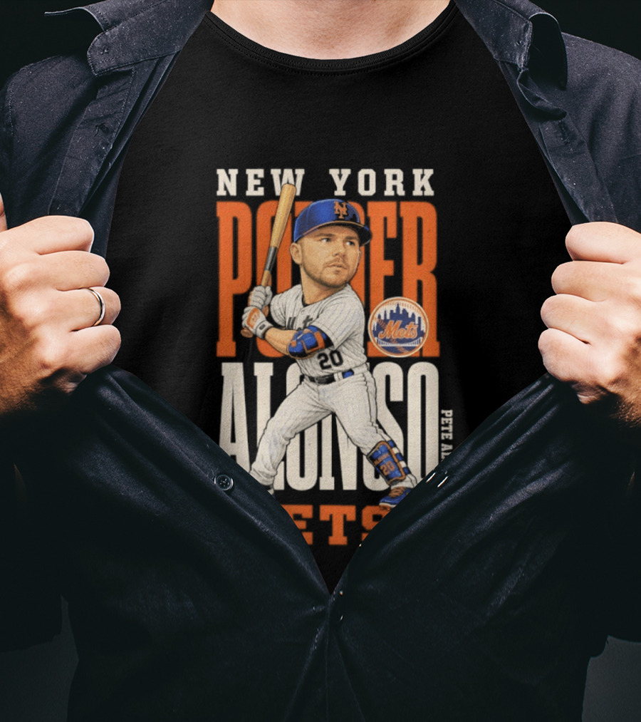 New York Mets Pete Alonso Power 2026 MLB Season T-Shirt