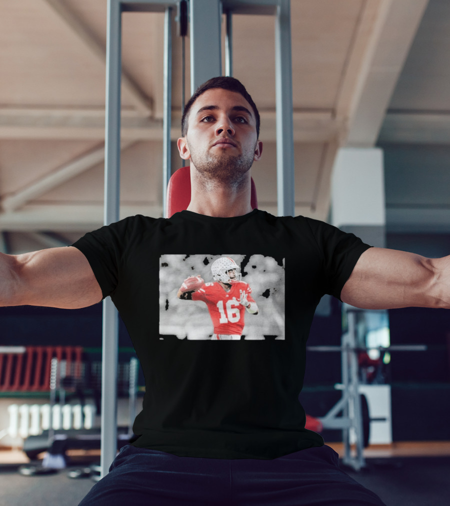 J.T. Barrett Ohio State Buckeyes #16 Football Quarterback Legend T-Shirt