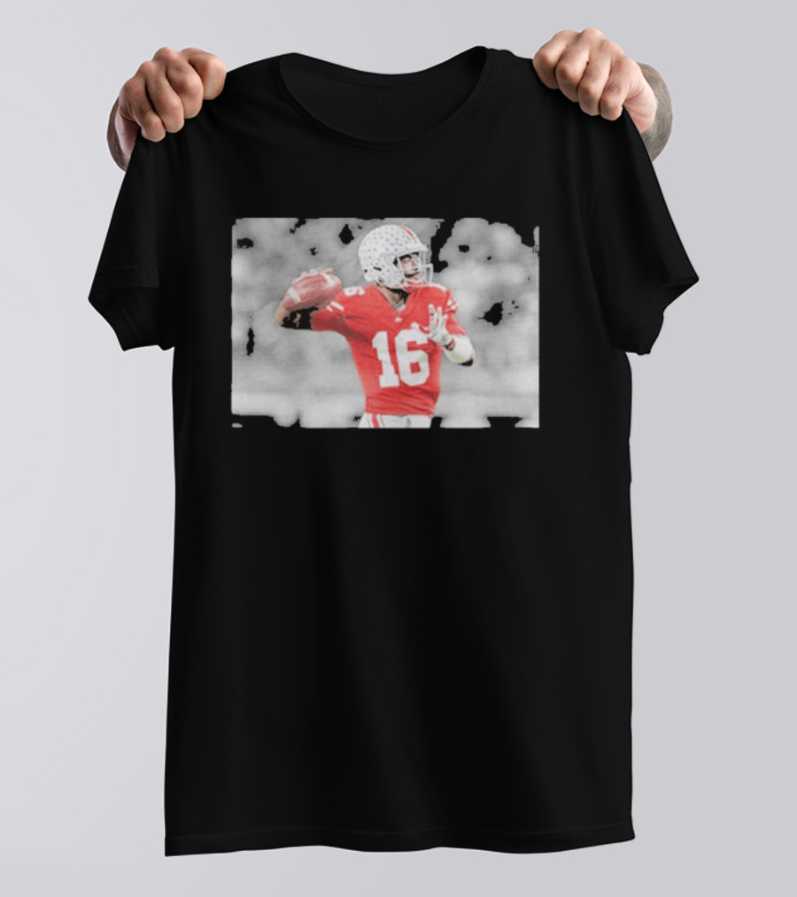 J.T. Barrett Ohio State Buckeyes #16 Football Quarterback Legend T-Shirt