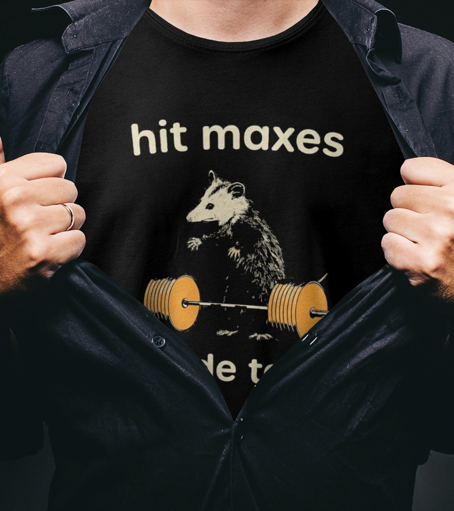 Hit Maxes Evade Taxes Mouse Bench Press T-Shirt