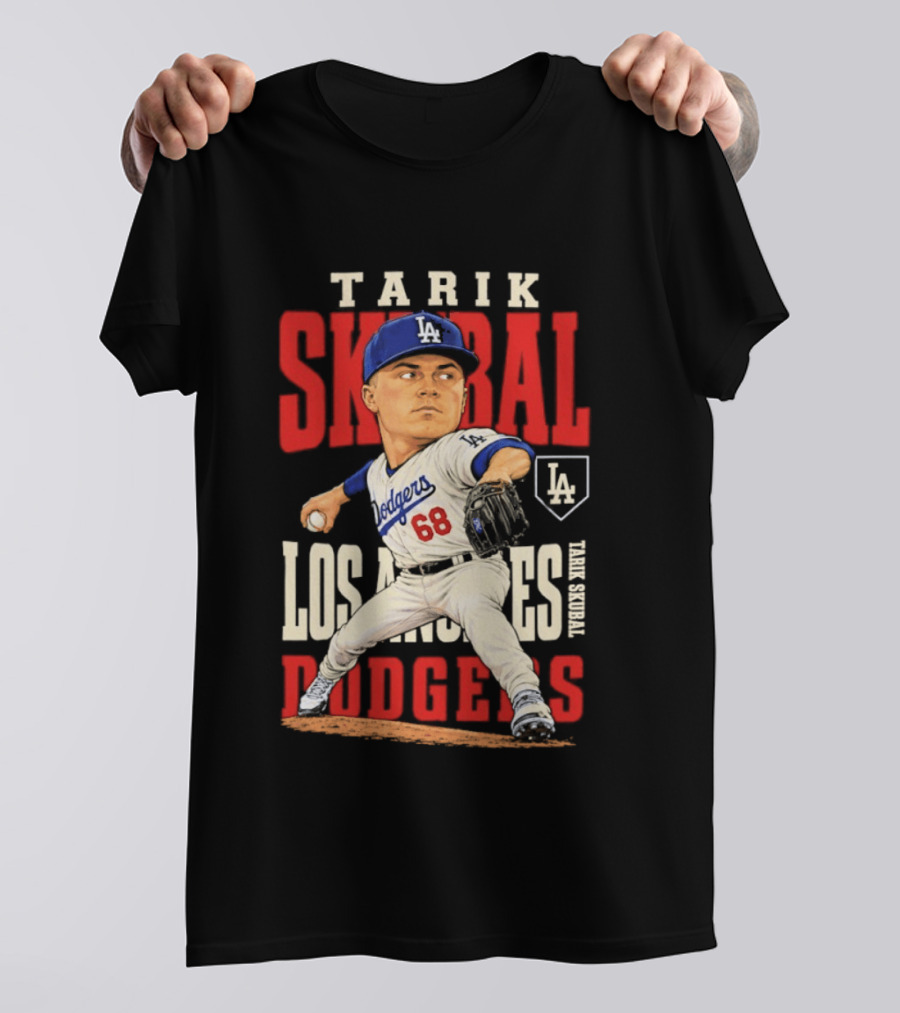 Tarik Skubal Los Angeles Dodgers 2026 MLB Season Dodgers 68 Caricature T-Shirt