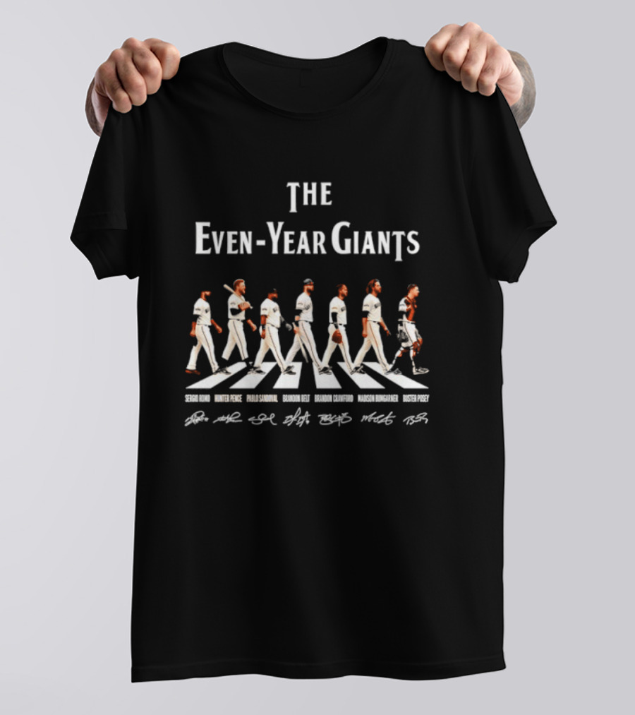 The Even Year Giants San Francisco Giants Player Abbey Road Beatles T-Shirt
