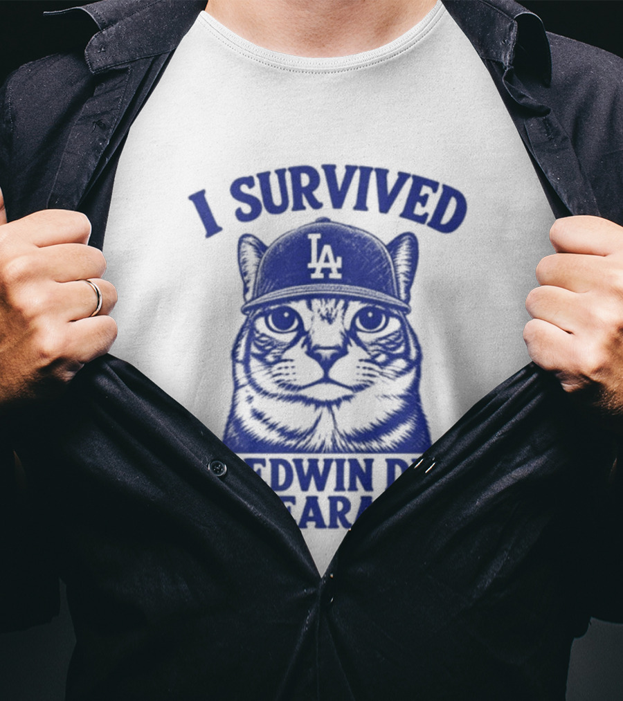 I Survived An Edwin Diaz Appearance LA Cat T-Shirt