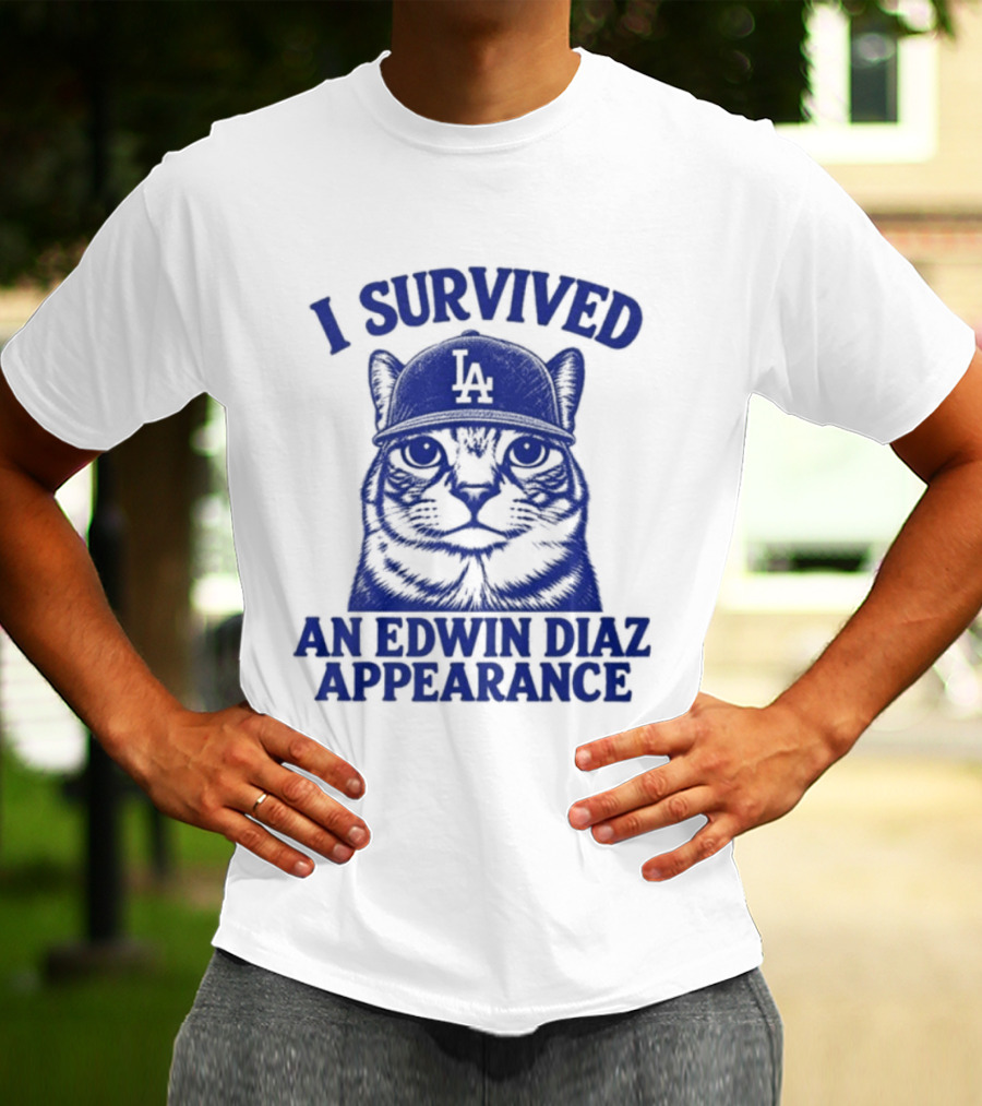 I Survived An Edwin Diaz Appearance LA Cat T-Shirt