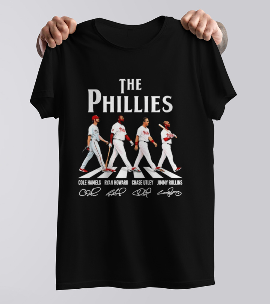 The Phillies Abbey Road Cole Hamels Ryan Howard Chase Utley Jimmy Rollins T-Shirt