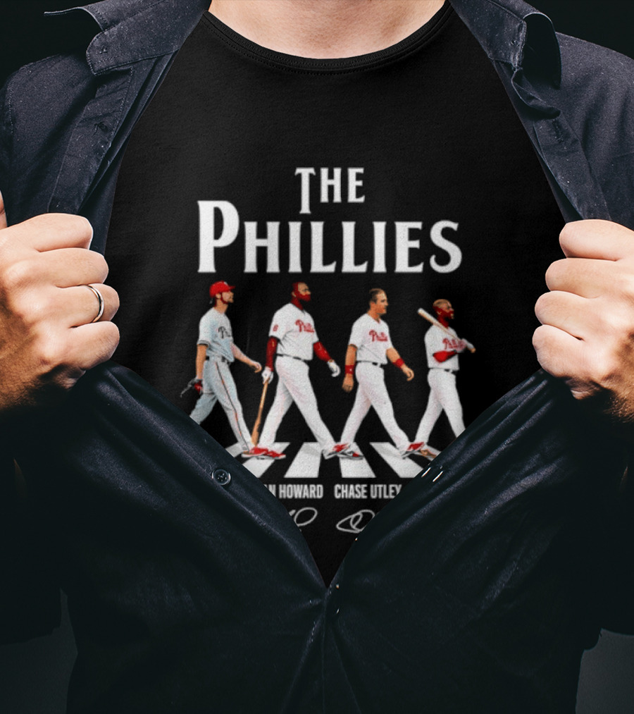 The Phillies Abbey Road Cole Hamels Ryan Howard Chase Utley Jimmy Rollins T-Shirt