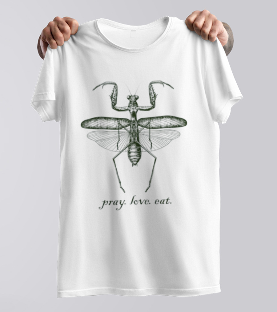 Pray Love Eat Praying Mantis Insect Nature T-Shirt