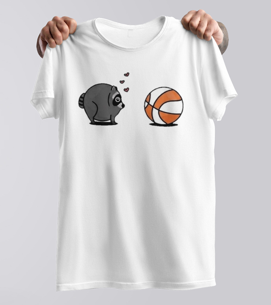 Seattle Storm Raccoon Hearts Basketball Jimothy Loves Hoops T-Shirt