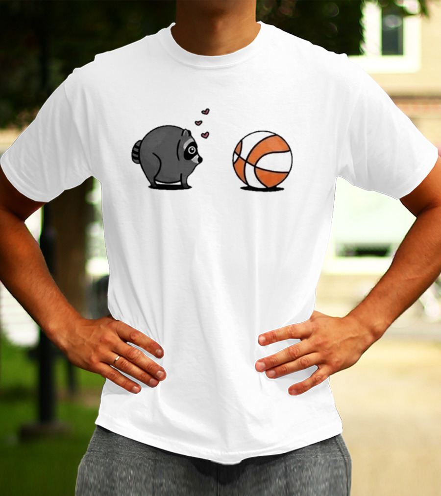 Seattle Storm Raccoon Hearts Basketball Jimothy Loves Hoops T-Shirt
