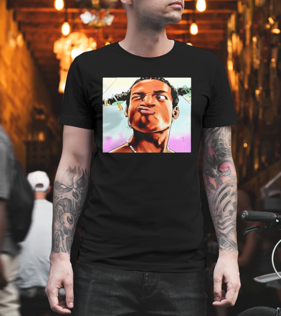 ASAP Rocky Hip Hop Rap Mob Pouty Face Meme T-Shirt