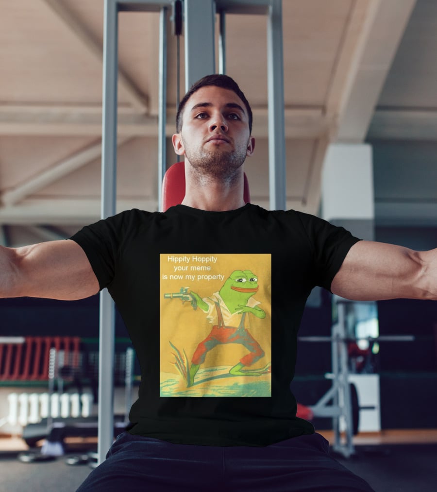 Hippity Hoppity Meme Property Pepe Frog Nostalgia Humor T-Shirt