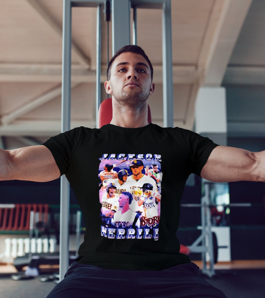 Jackson Merrill Padres Storm Baseball Collage San Diego T-Shirt