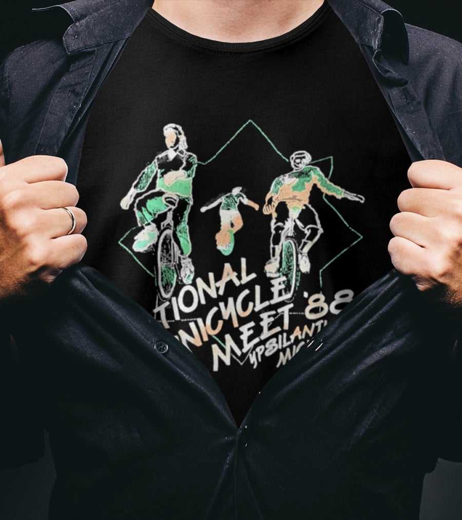 National Unicycle Meet '88 Ypsilanti Michigan Event Featuring Riders T-Shirt
