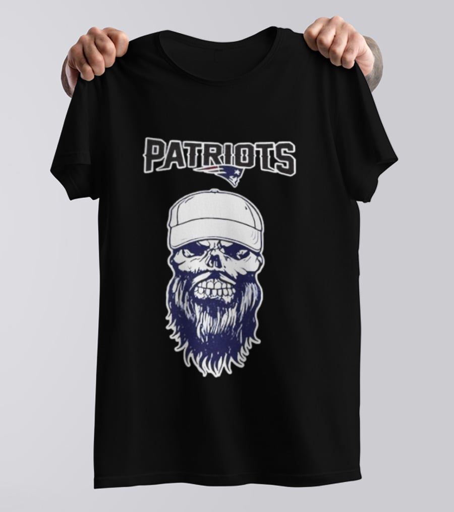 New England Patriots Luke Combs Skull Gillette Stadium Two Sided T-Shirt