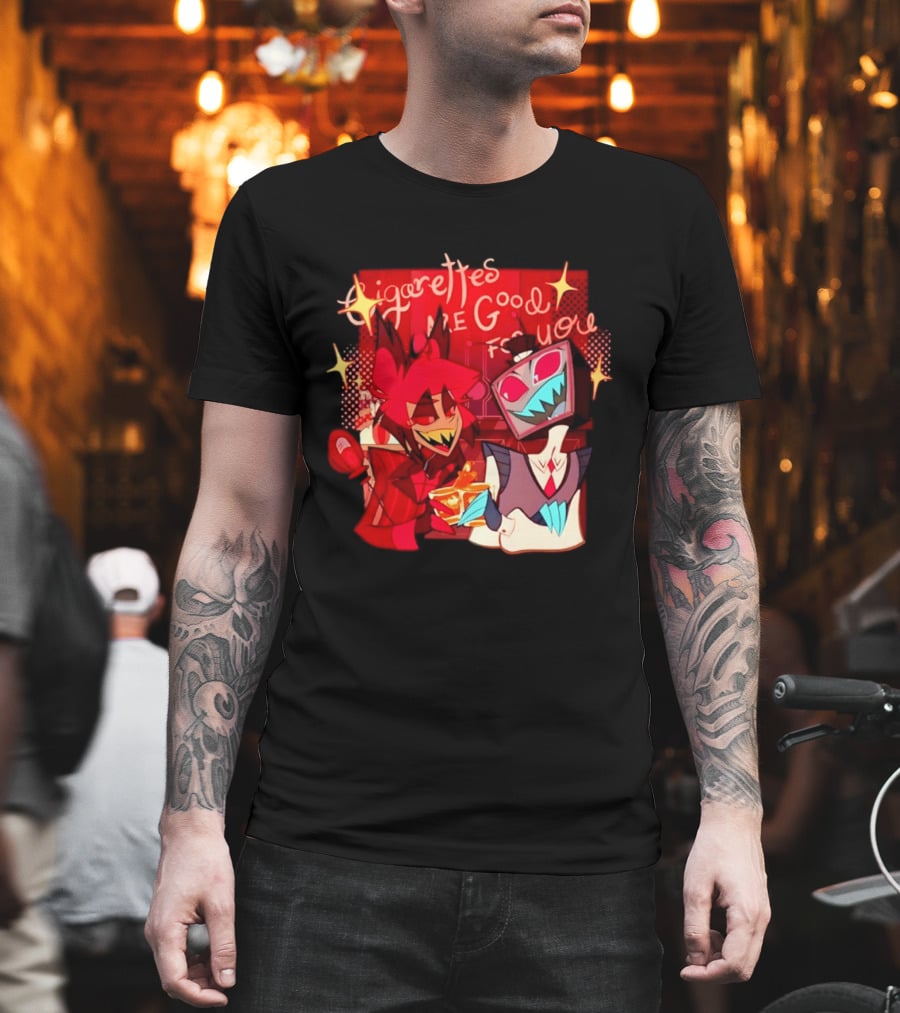 Radiostatic Sparks Duo Cigarettes Are Good For You Sparkling Characters T-Shirt