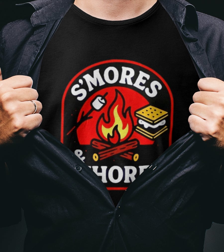 S'mores And Whores Campfire Roasting Marshmallow Fun T-Shirt