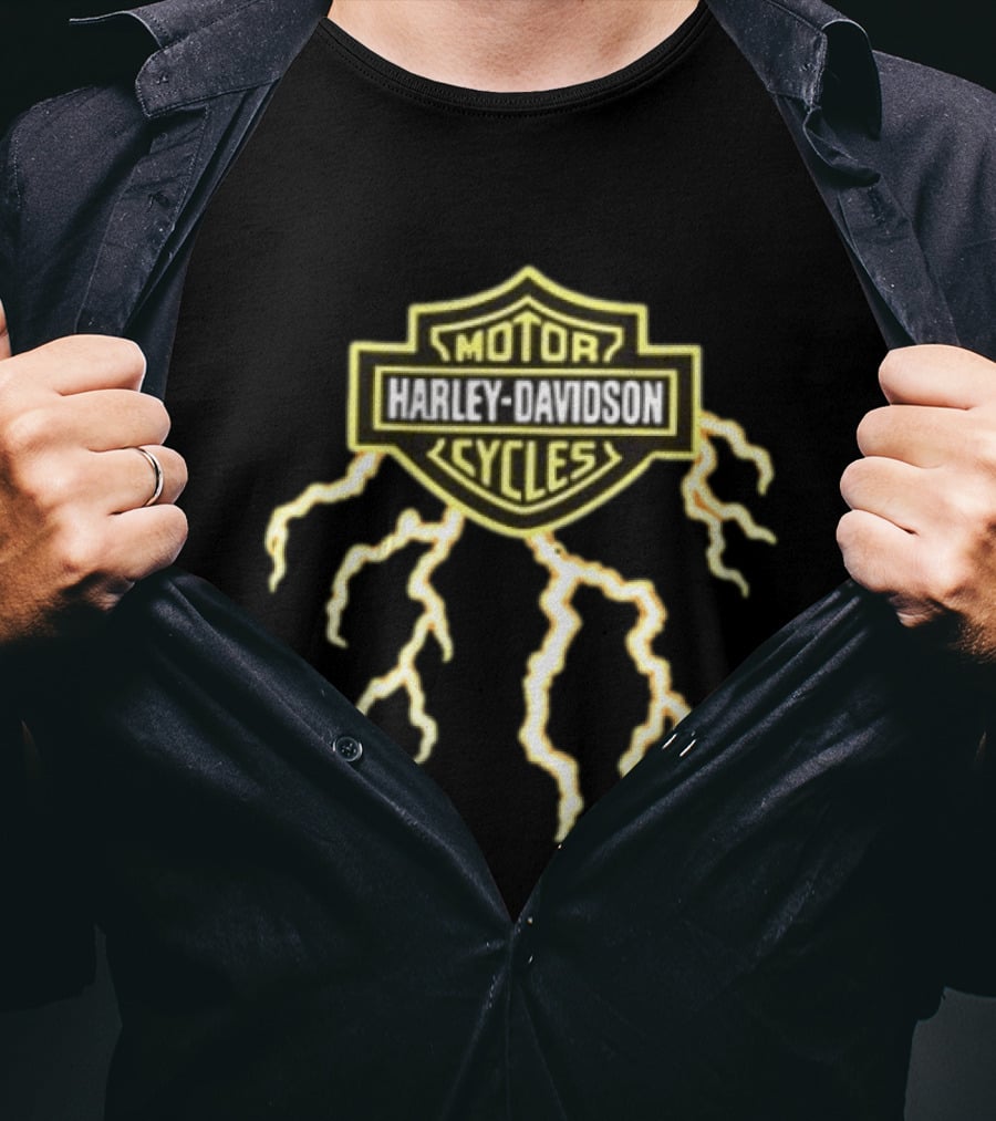 Harley Davidson Motor Cycles The Last Biker On Earth Will Be Ridin A Harley Lightning T-Shirt