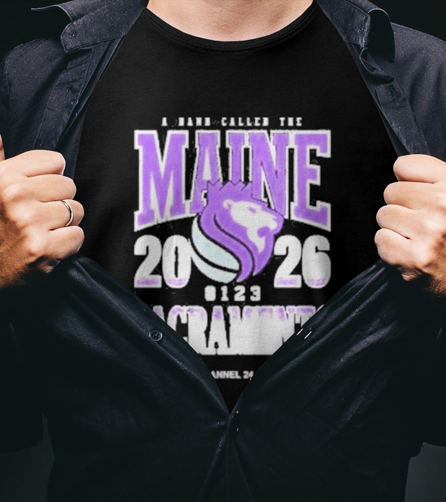 A Band Called The Maine 2026 Sacramento Event Lion And Basketball August 22 Channel 24 T-Shirt