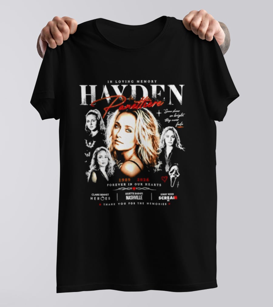 In Loving Memory Hayden 1989 2026 Forever In Our Hearts Heroes Thank You For The Memories T-Shirt