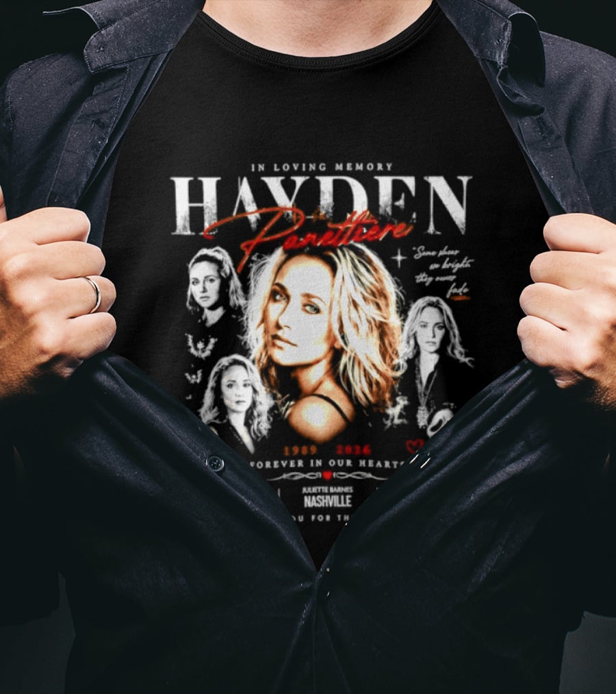 In Loving Memory Hayden 1989 2026 Forever In Our Hearts Heroes Thank You For The Memories T-Shirt