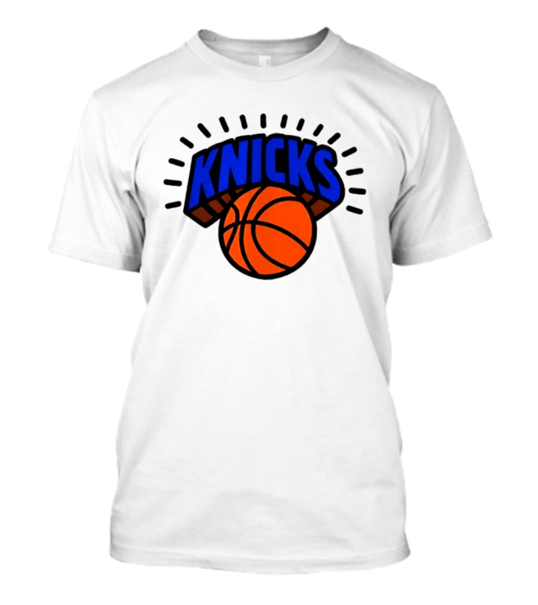 2026 NBA Let's Go New York Knicks Caricatures Two Sided T-Shirt