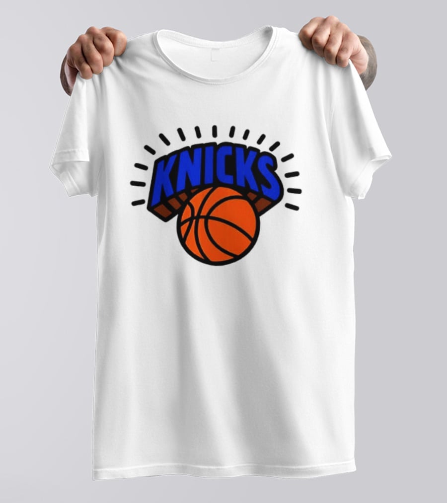 2026 NBA Let's Go New York Knicks Caricatures Two Sided T-Shirt