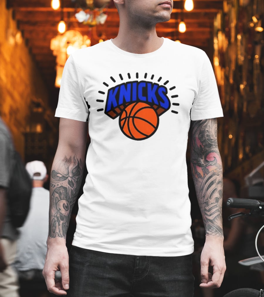 2026 NBA Let's Go New York Knicks Caricatures Two Sided T-Shirt