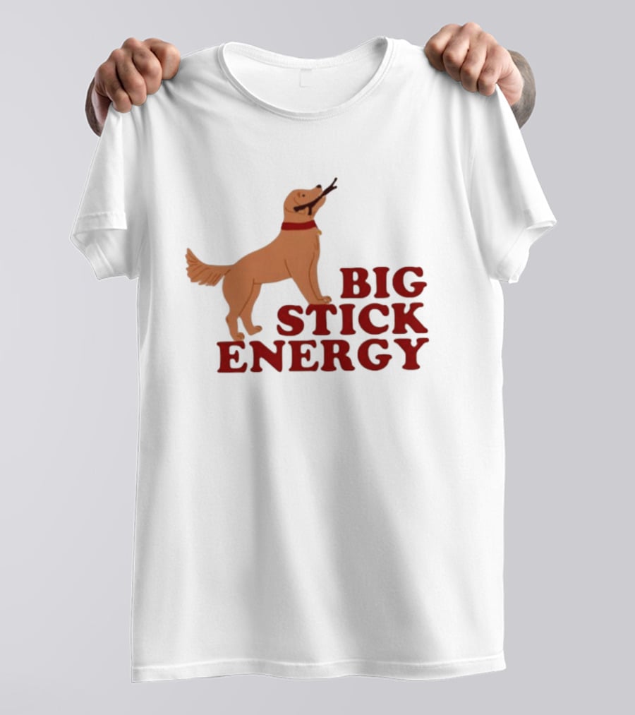 Big Stick Energy Golden Retriever Dog Lover Playful Pet T-Shirt