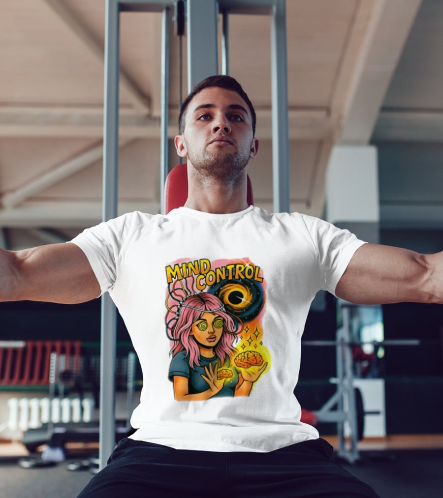 Mind Control Teen Hearts Psychedelic Black Hole Spiral Eyes Brain Magic T-Shirt