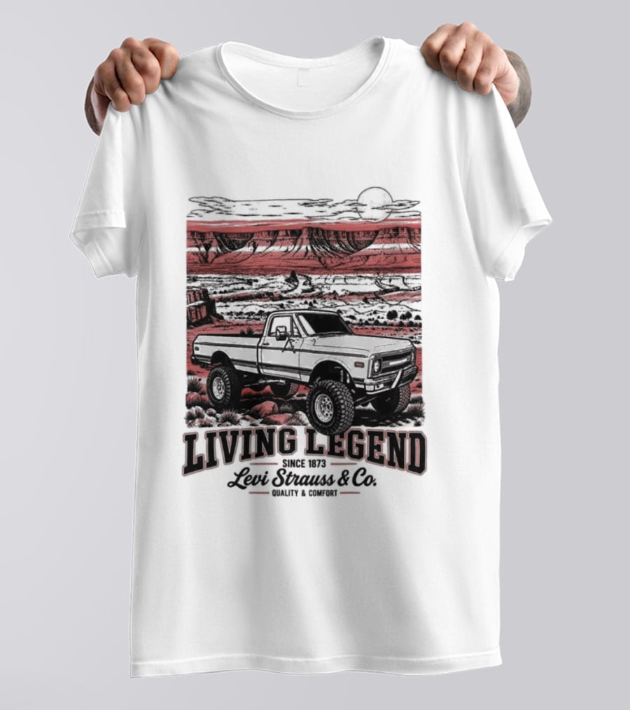 Living Legend Lewis Bros Motor Co Four Wheel Drive Trail Racing Adventure T-Shirt