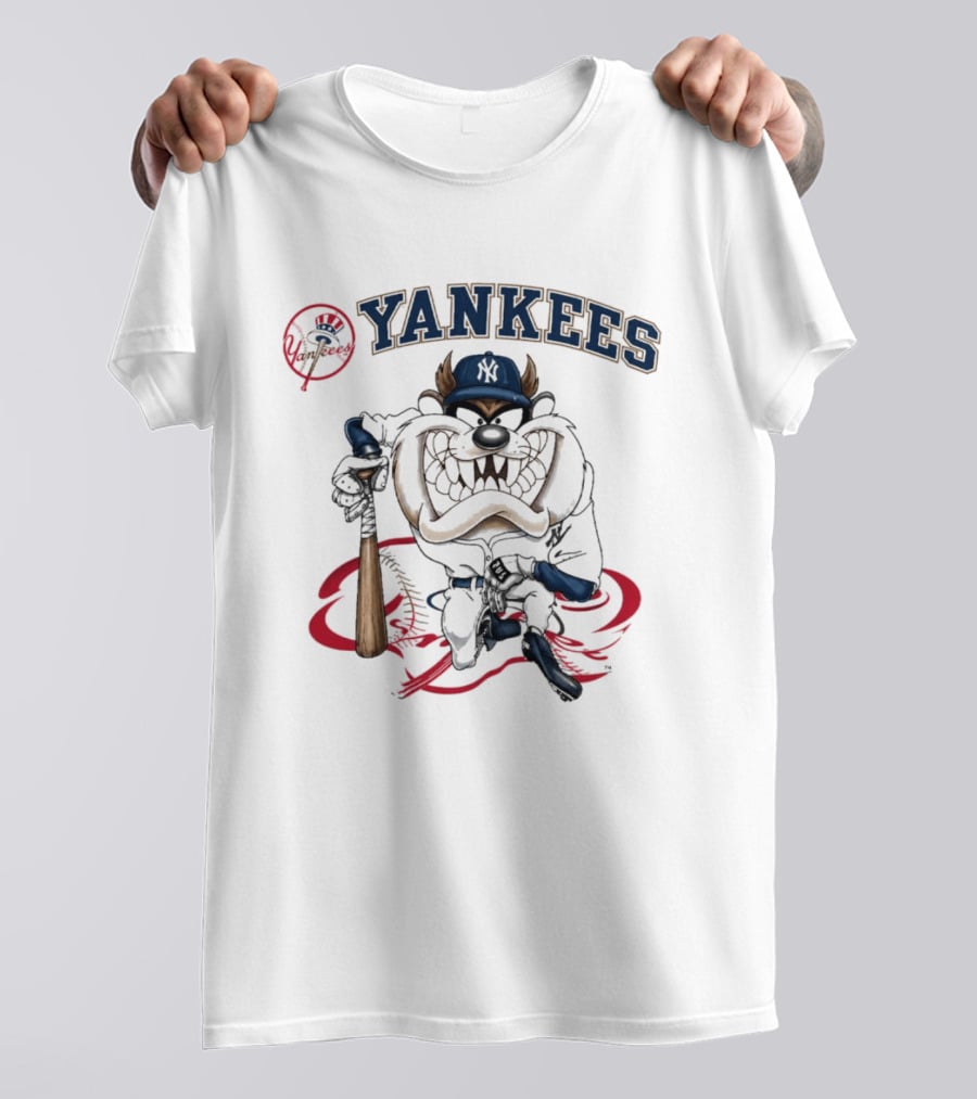 NY Yankees Tasmanian Devil Looney Tunes Baseball MLB T-Shirt