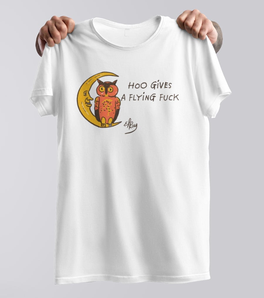 Hoo Gives A Flying Fuck Owl Moon Elyx T-Shirt