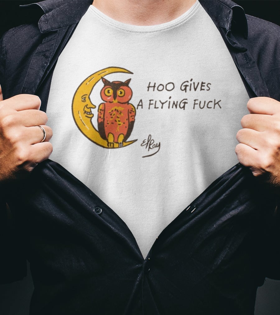 Hoo Gives A Flying Fuck Owl Moon Elyx T-Shirt