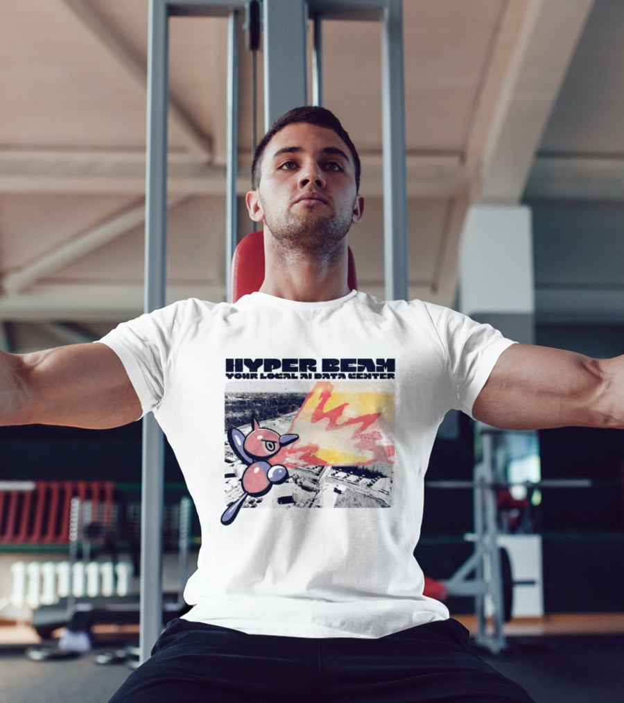 Porygon Hyper Beam Your Local AI Data Center Explosion T-Shirt