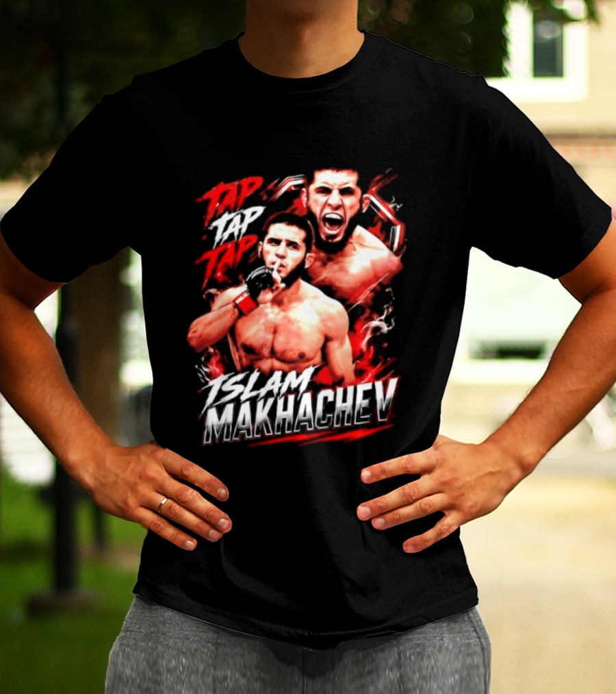 Islam Makhachev Tap Tap Tap UFC MMA Mixed Martial Arts Fighter T-Shirt