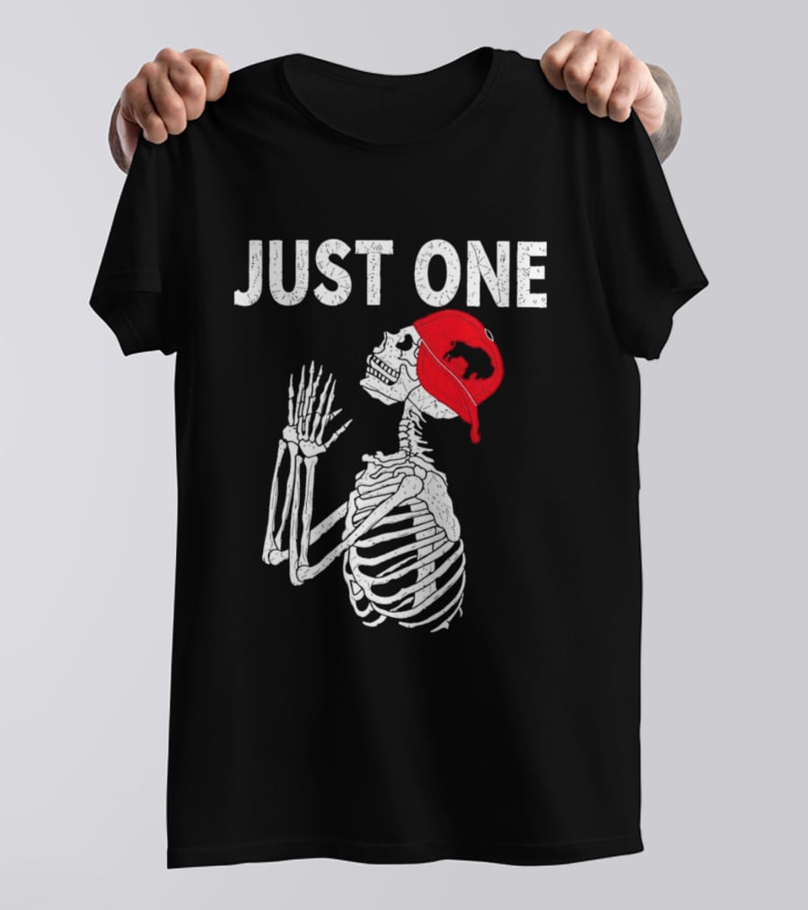 Buffalo Bills Just One Skeleton In Red Cap T-Shirt