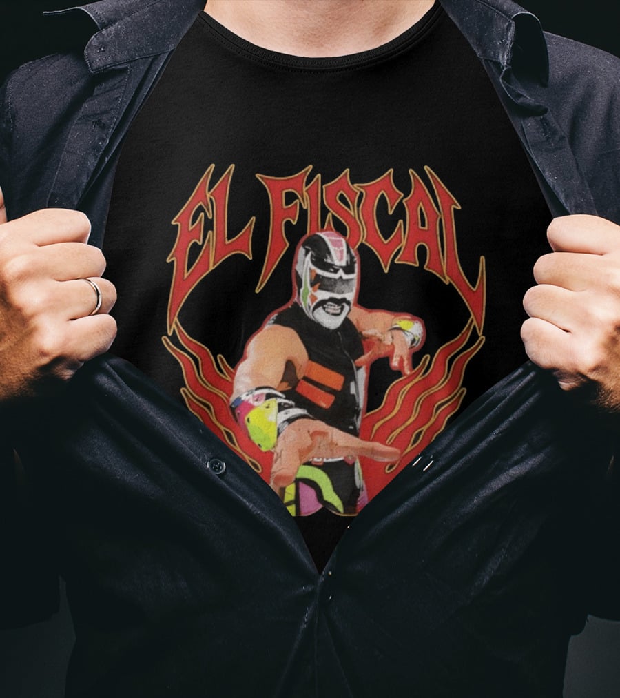 El Fiscal Luchador AAA Wrestling Mask Pose T-Shirt