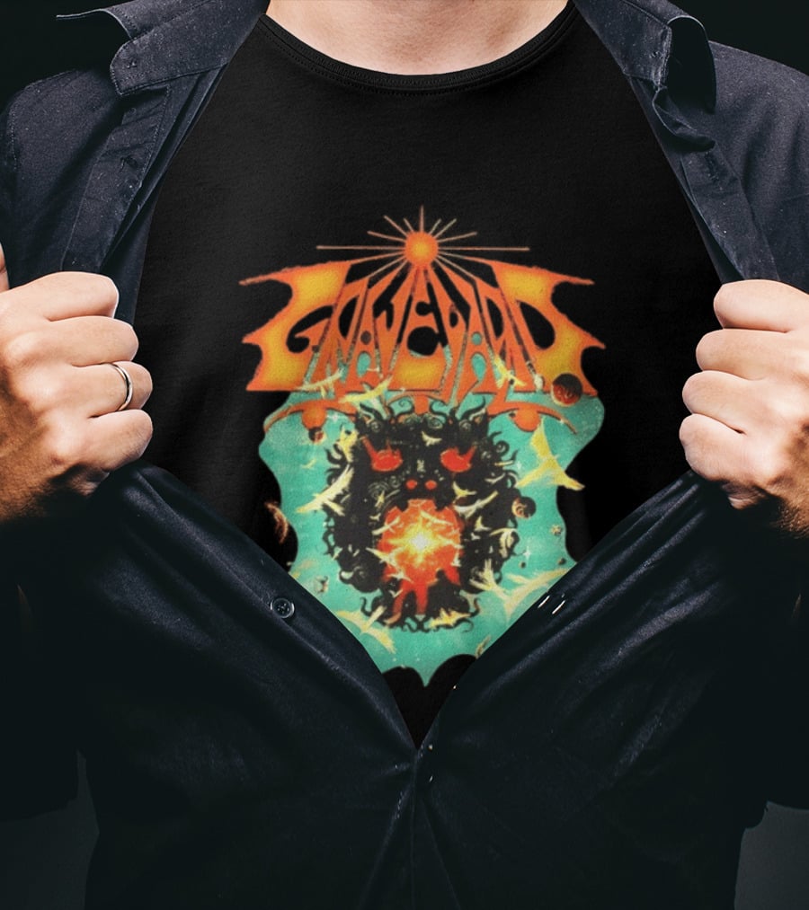 Graveyard Cosmic Energy Explosion With Surreal T-Shirt