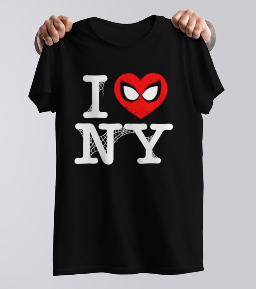 I Love NY Spider Man Marvel Superhero Iconic Web T-Shirt
