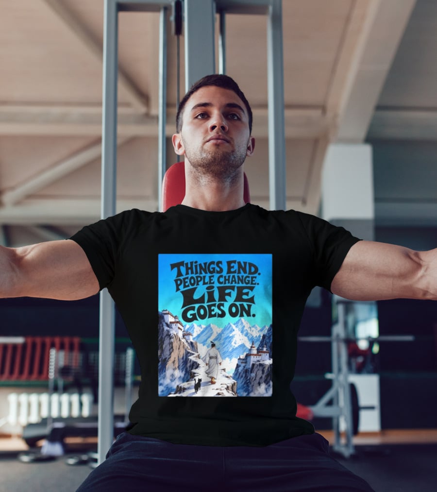 Things End People Change Life Goes On Samurai Jack Journey Through Mountains T-Shirt