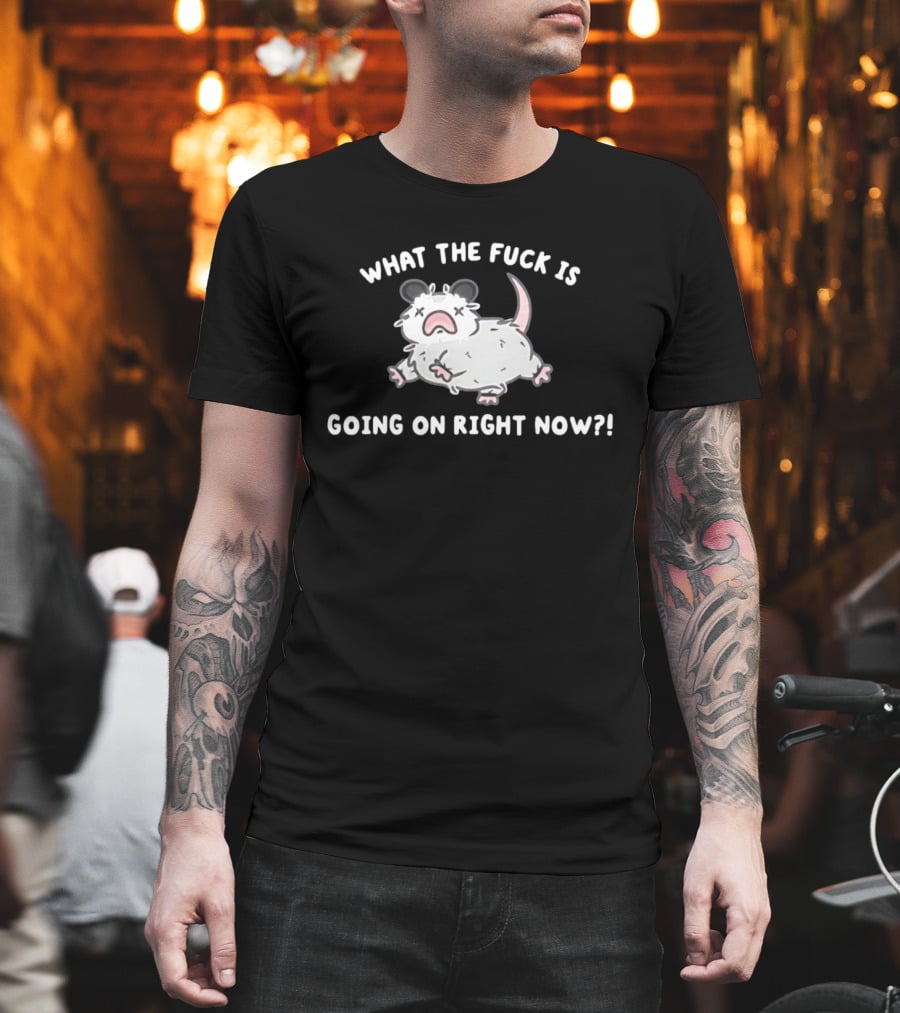 What The Fuck Is Going On Right Now Opossum T-Shirt
