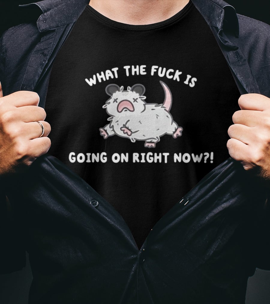 What The Fuck Is Going On Right Now Opossum T-Shirt