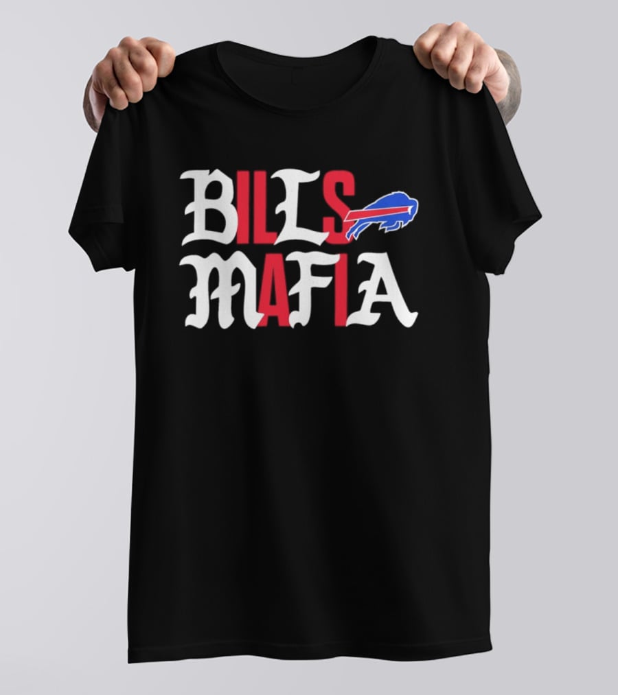 Buffalo Bills Mafia Wordmark With Team T-Shirt