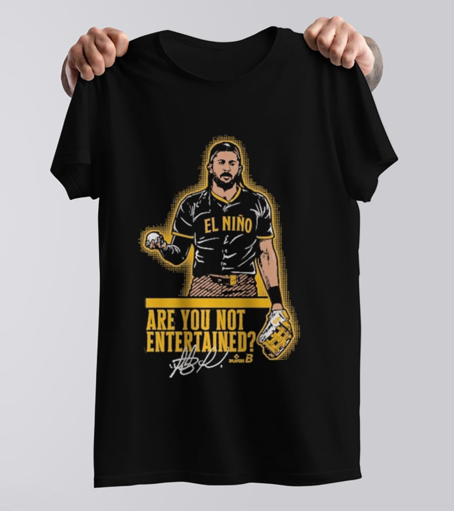 El Nino Are You Not Entertained Baseball Signature T-Shirt
