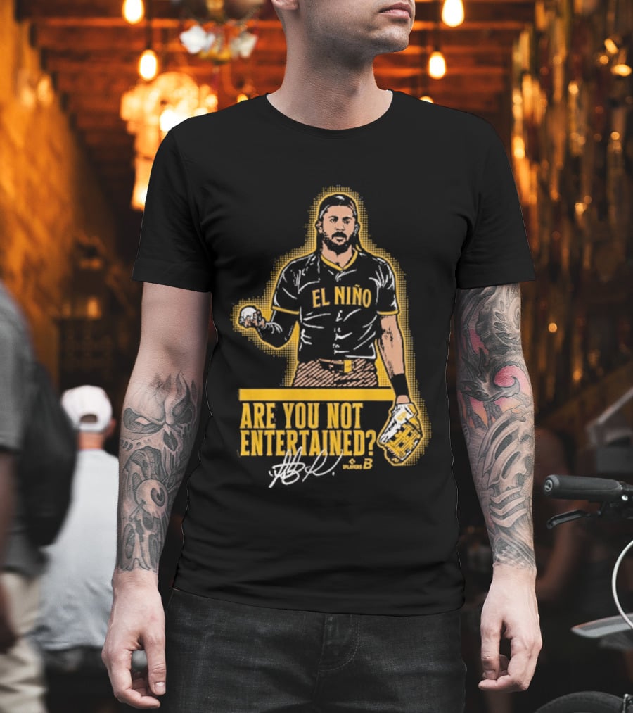 El Nino Are You Not Entertained Baseball Signature T-Shirt