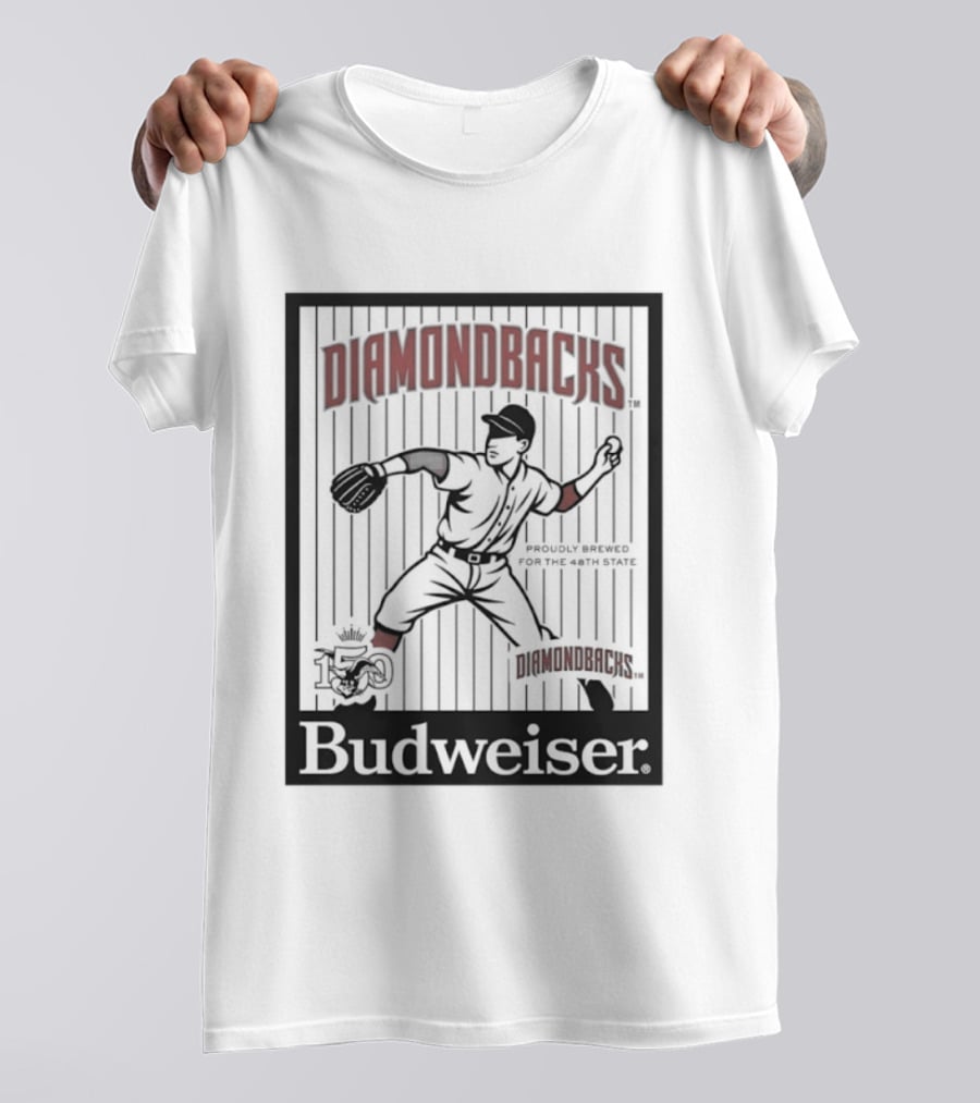 Arizona Diamondbacks Baseball Celebrating 150 Years Budweiser T-Shirt