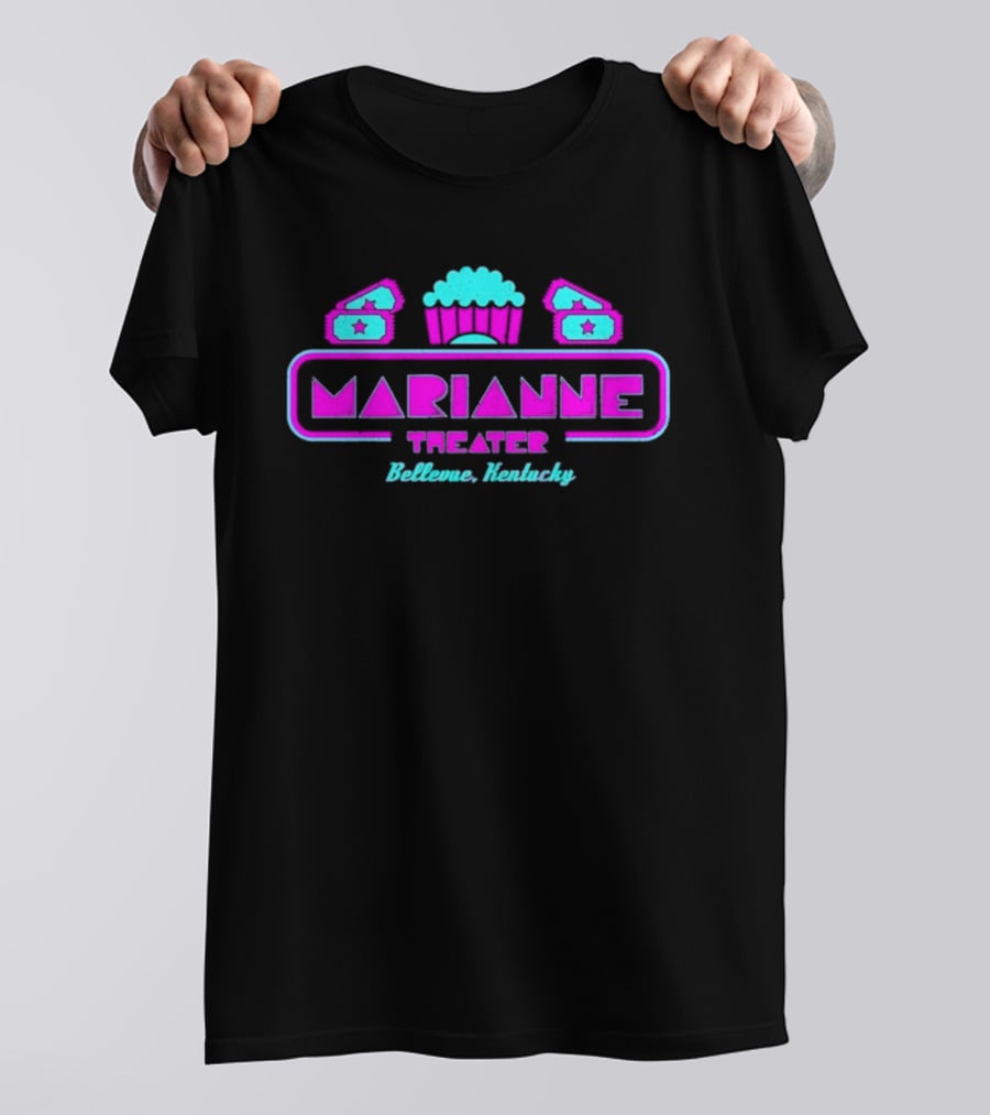 Marianne Theater Bellevue Kentucky Retro Popcorn Cinema Aesthetic T-Shirt